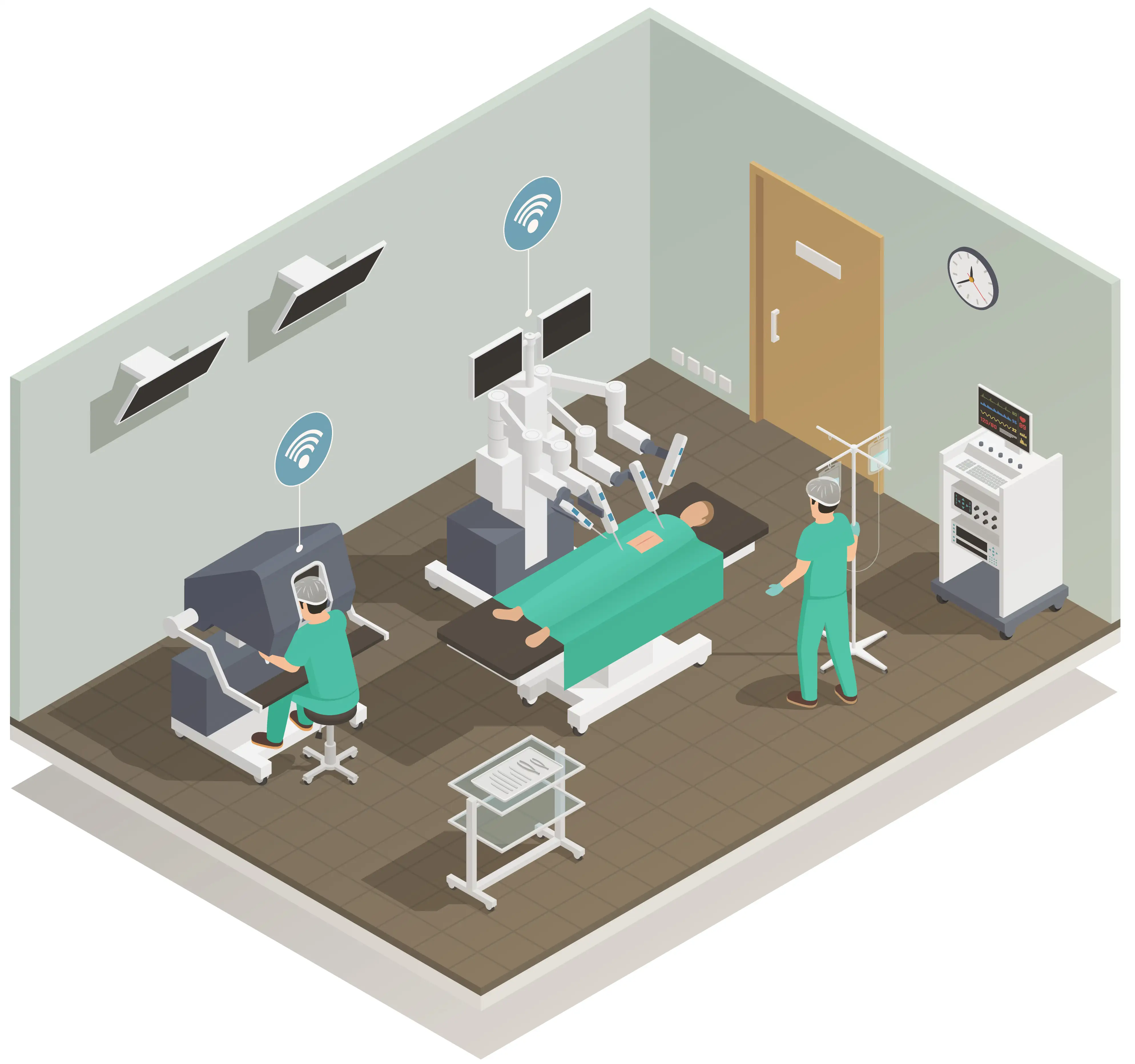 Ambiente laboratorial hospitalar de alta tecnologia